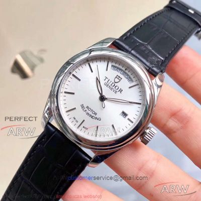 Perfect Replica Tudor Glamour Day Date White Dial 39mm 8215 Automatic Watch